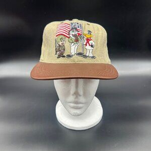 Vintage Cap 1991 Looney Tunes Patriotic Snapback Hat Bugs Bunny Daffy Duck Retro